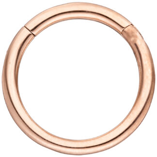 Segmentring Edelstahl/PVD rotgoldfarben rund