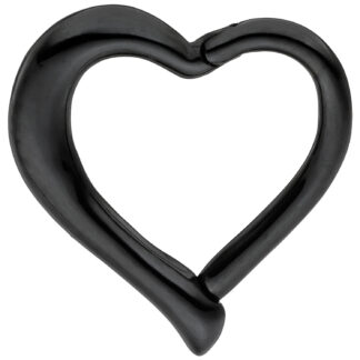 Segmentring "Herz" Edelstahl/PVD schwarz