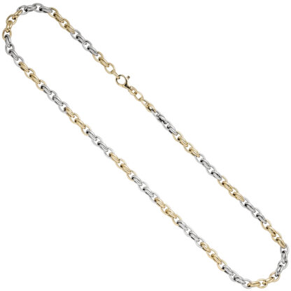 Collier bicolor 585 Gelb-/Weißgold 45 cm ca. 5,2 mm – Bild 3