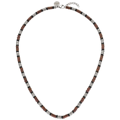 Collier Edelstahl tricolor 54 cm