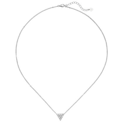 Collier "Dreieck" 925 Silber mit 20 Zirkonia weiß – Bild 4