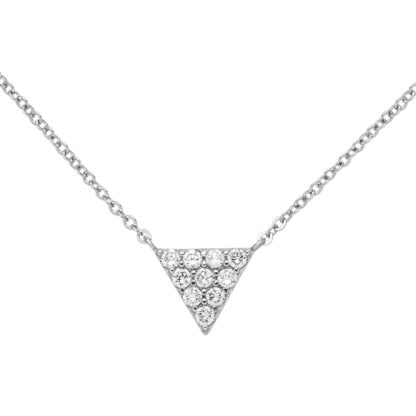 Collier "Dreieck" 925 Silber mit 20 Zirkonia weiß – Bild 2