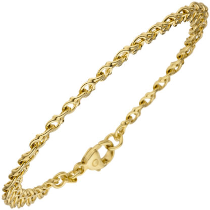 Garibaldiarmband 585 Gelbgold 19 cm 5,2 mm – Bild 3