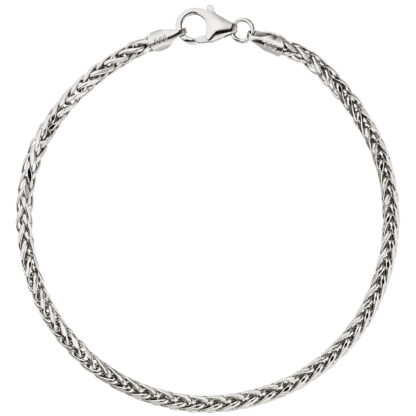 Zopfarmband 585 Weißgold 19 cm 2,6 mm – Bild 4
