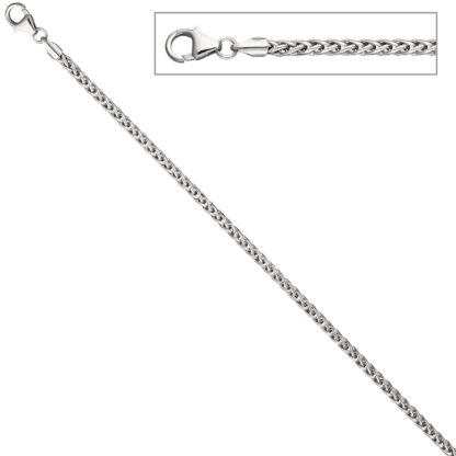 Zopfarmband 585 Weißgold 19 cm 2,6 mm – Bild 5