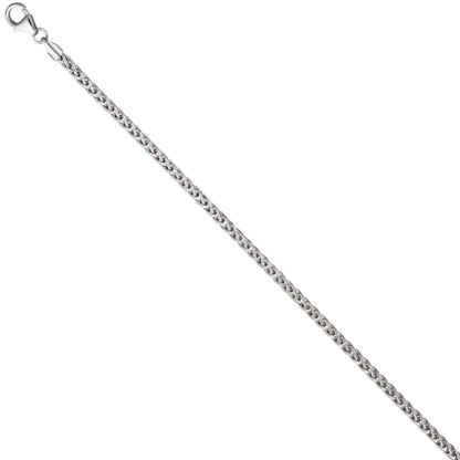 Zopfarmband 585 Weißgold 19 cm 2,6 mm – Bild 2