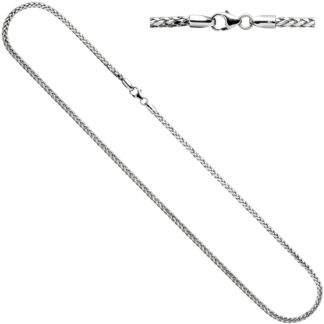 Zopfkette 585 Weißgold 2,3 mm 45 cm