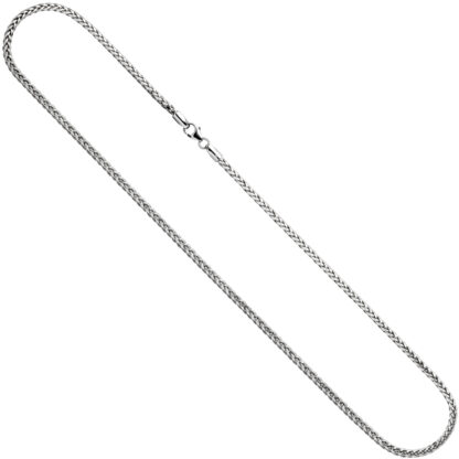 Zopfkette 585 Weißgold 2,3 mm 45 cm – Bild 4