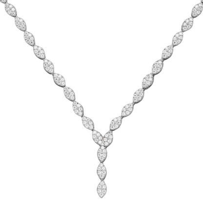 Collier 925 Silber mit 234 Zirkonia weiß – Bild 2