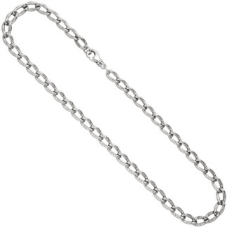 Lang-Panzerkette 925 Silber 7,3 mm 45 cm