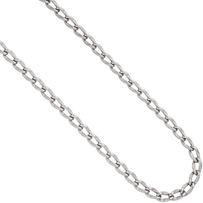 Lang-Panzerkette 925 Silber 7,3 mm 45 cm – Bild 2