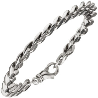 Panzerarmband 925 Silber diamantiert ca. 11,4 mm ca. 23 cm