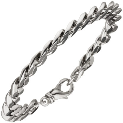 Panzerarmband 925 Silber diamantiert ca. 11,4 mm ca. 23 cm