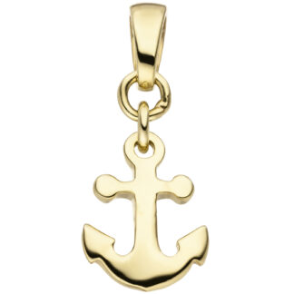 Anhänger "Anker" 375 Gelbgold
