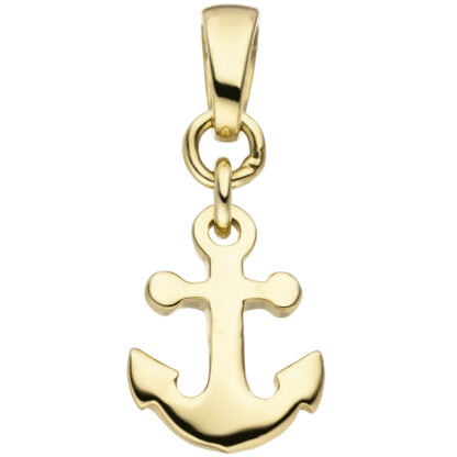 Anhänger "Anker" 375 Gelbgold
