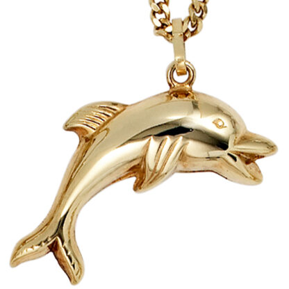 Anhänger "Delfin" 333 Gelbgold – Bild 4