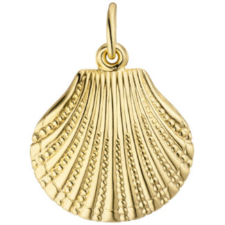 Anhänger "Muschel" 333 Gelbgold