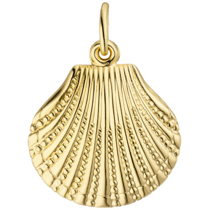 Anhänger "Muschel" 333 Gelbgold