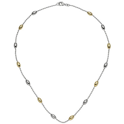 Collier "Tropfen" 925 Silber/teilvergoldet