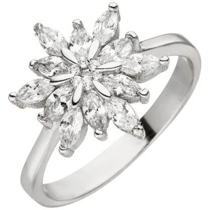 Ring "Edelweiß" 925 Silber mit Zirkonia weiß