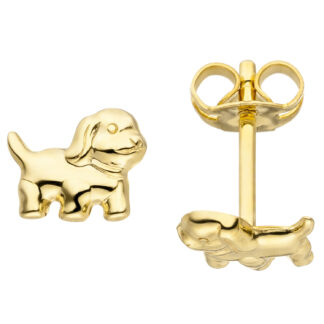 Kinder Ohrstecker "Hündchen" 333 Gelbgold