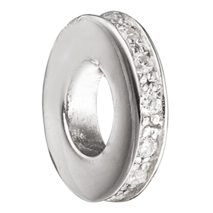Anhänger Ring-Form 925 Silber mit Zirkonia weiß rundum