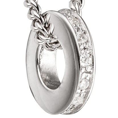Anhänger Ring-Form 925 Silber mit Zirkonia weiß rundum – Bild 4
