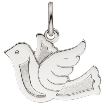Anhänger "Friedenstaube" 925 Silber/teilmattiert