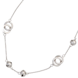Collier Ring-Design 925 Silber 50 cm