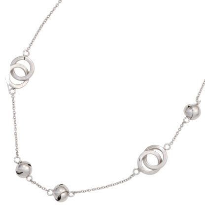 Collier Ring-Design 925 Silber 50 cm