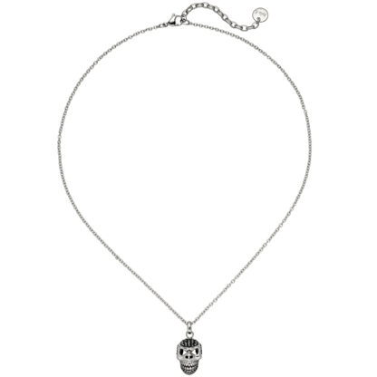 Collier "Totenkopf" Edelstahl SWAROVSKI® ELEMENTS 47 cm – Bild 4