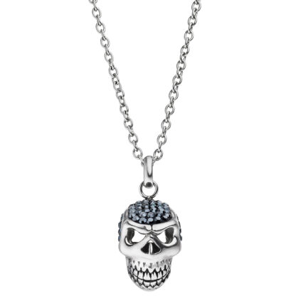 Collier "Totenkopf" Edelstahl SWAROVSKI® ELEMENTS 47 cm – Bild 5
