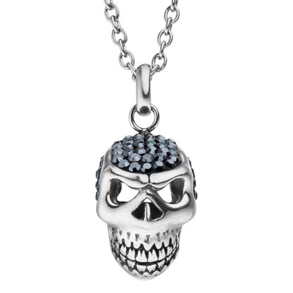 Collier "Totenkopf" Edelstahl SWAROVSKI® ELEMENTS 47 cm – Bild 6