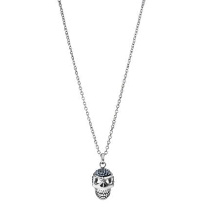 Collier "Totenkopf" Edelstahl SWAROVSKI® ELEMENTS 47 cm – Bild 2