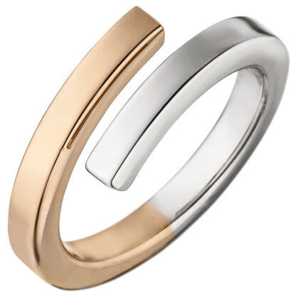 Ring Bicolor 925 Silber/teilrotvergoldet