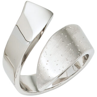 Ring offen 925 Silber mit Glitzereffekt