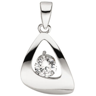 Anhänger 925 Silber mit Zirkonia weiß Dreiecksform