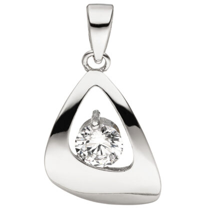 Anhänger 925 Silber mit Zirkonia weiß Dreiecksform
