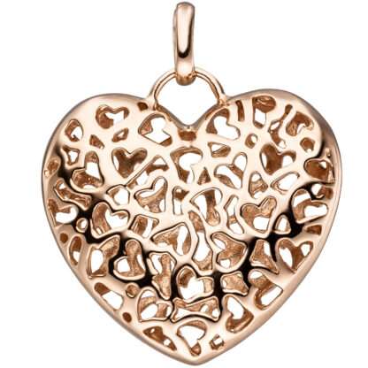 Collier "Herz" 925 Silber/rotvergoldet 45 cm – Bild 6