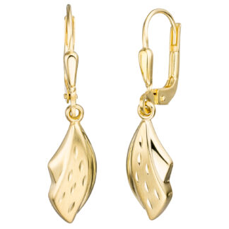 Boutons 333 Gelbgold Blattform geschwungen