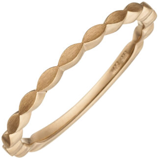 Ring 585 Rotgold/teilmattiert Marquise-Form