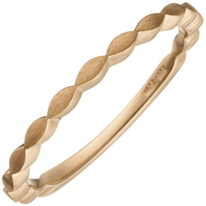 Ring 585 Rotgold/teilmattiert Marquise-Form