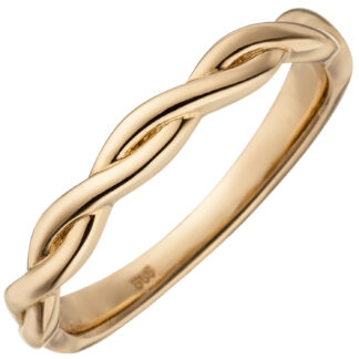 Ring 585 Rotgold mit Dekor geflochten