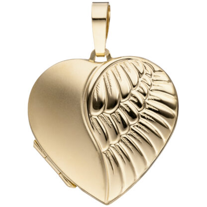 Medaillon "Herz mit Flügel" 333 Gelbgold