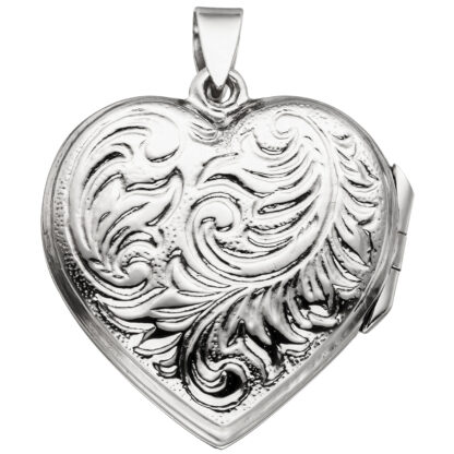 Medaillon "Herz" mit Rankendekor aus 925 Silber – Bild 4