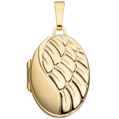 Medaillon "Flügel" 333 Gelbgold oval