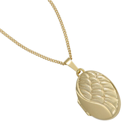 Medaillon "Flügel" 333 Gelbgold oval – Bild 2