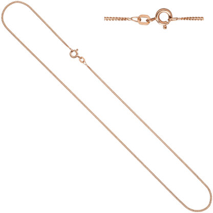 Collier/Panzerkette "Herz" 925 Silber/rotvergoldet 50 cm – Bild 2