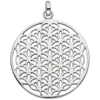 Anhänger "Lebensblume" rund 925 Silber