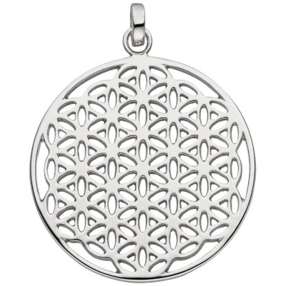Anhänger "Lebensblume" rund 925 Silber
